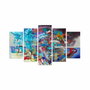 Wallity Pintura Decorativa 5PMDF-31 de 5 Piezas Multicolor